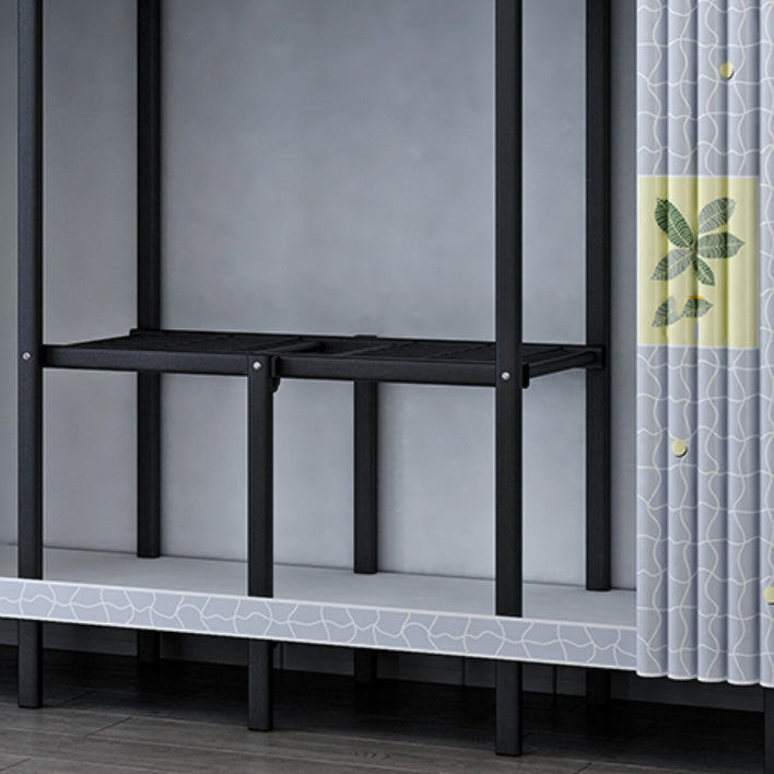 Contemporary Wardrobe Closet with Legs Steel Wardrobe Armoire for Home