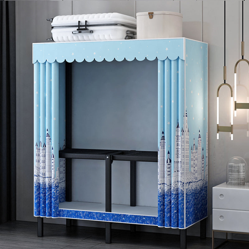 Contemporary Wardrobe Closet with Legs Steel Wardrobe Armoire for Home