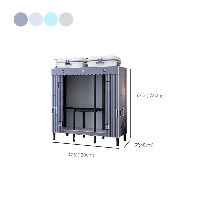 Contemporary Wardrobe Closet with Legs Steel Wardrobe Armoire for Home