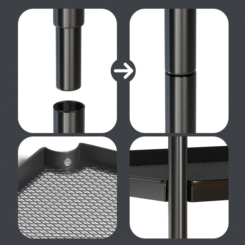 Contemporary Wardrobe Cabinet with Shelves Steel Wardrobe Armoire