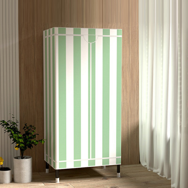 Contemporary Wardrobe Cabinet with Shelves Steel Wardrobe Armoire