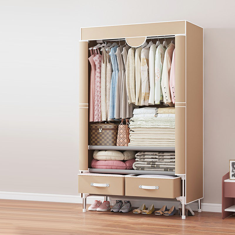 Contemporary Wardrobe Armoire Steel Wardrobe Closet with Legs for Home