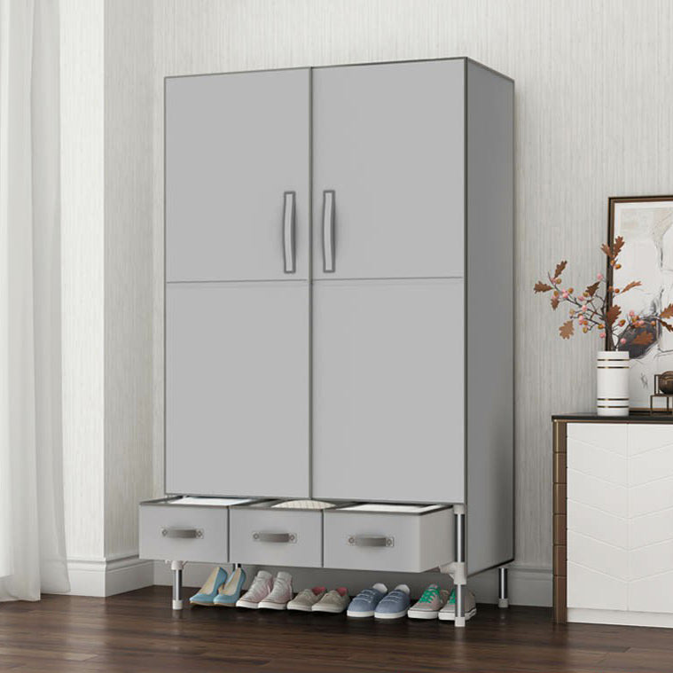Contemporary Wardrobe Armoire Steel Wardrobe Closet with Legs for Home