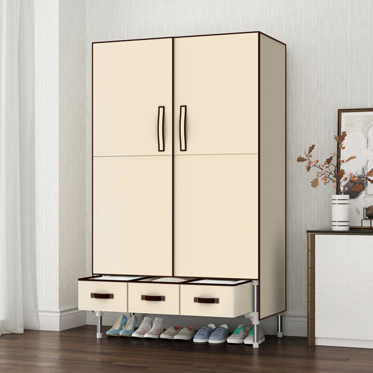 Contemporary Wardrobe Armoire Steel Wardrobe Closet with Legs for Home