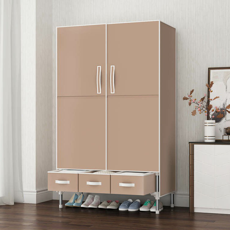 Contemporary Wardrobe Armoire Steel Wardrobe Closet with Legs for Home