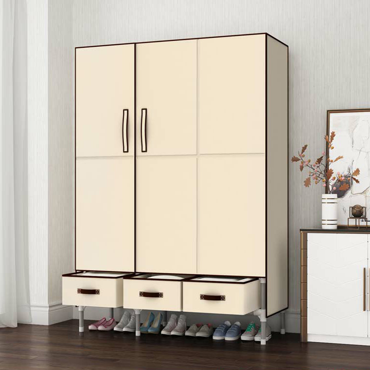 Contemporary Wardrobe Armoire Steel Wardrobe Closet with Legs for Home