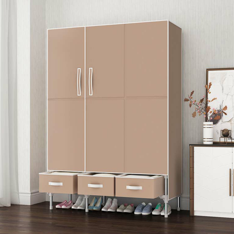 Contemporary Wardrobe Armoire Steel Wardrobe Closet with Legs for Home