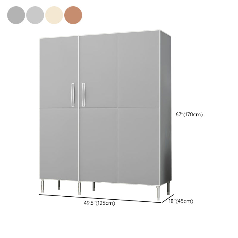 Contemporary Wardrobe Armoire Steel Wardrobe Closet with Legs for Home