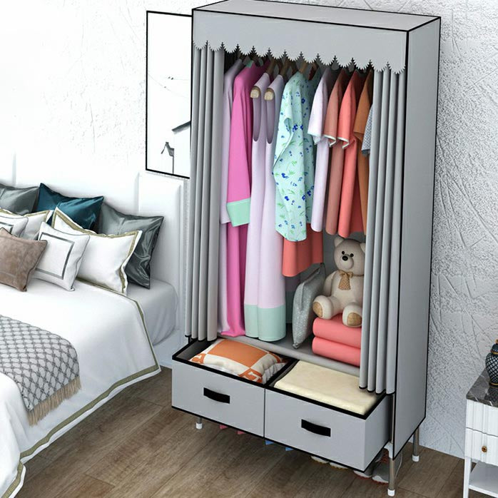Hinged Wardrobe Closet Contemporary Wardrobe Armoire with Drawer