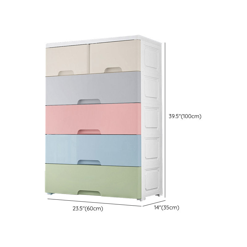 Non-Hanging Wardrobe Armoire Modern Plastic Storage Cabinet with Legs