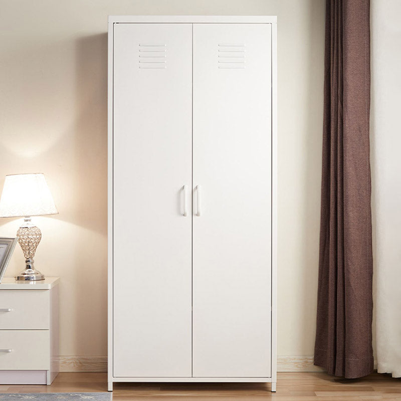Modern Wardrobe Armoire with Adjustable Shelves Steel Wardrobe Cabinet