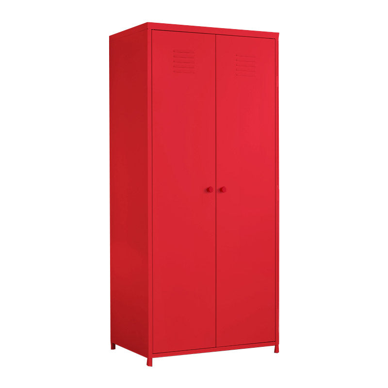 Modern Wardrobe Armoire with Adjustable Shelves Steel Wardrobe Cabinet