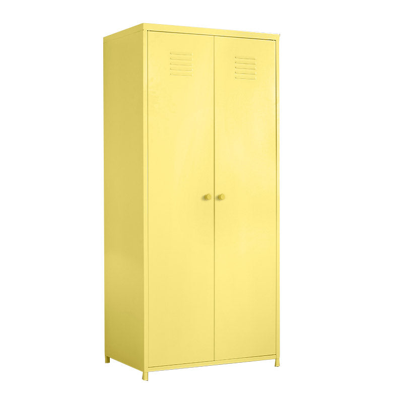 Modern Wardrobe Armoire with Adjustable Shelves Steel Wardrobe Cabinet