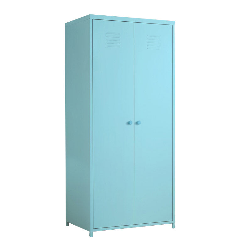 Modern Wardrobe Armoire with Adjustable Shelves Steel Wardrobe Cabinet