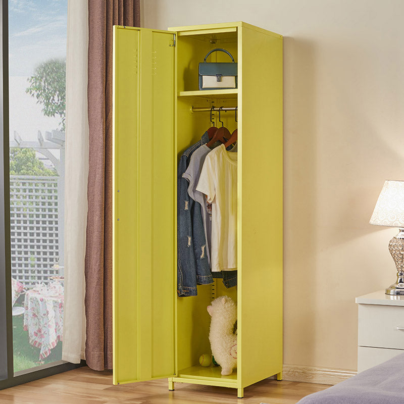 Modern Wardrobe Armoire with Adjustable Shelves Steel Wardrobe Cabinet
