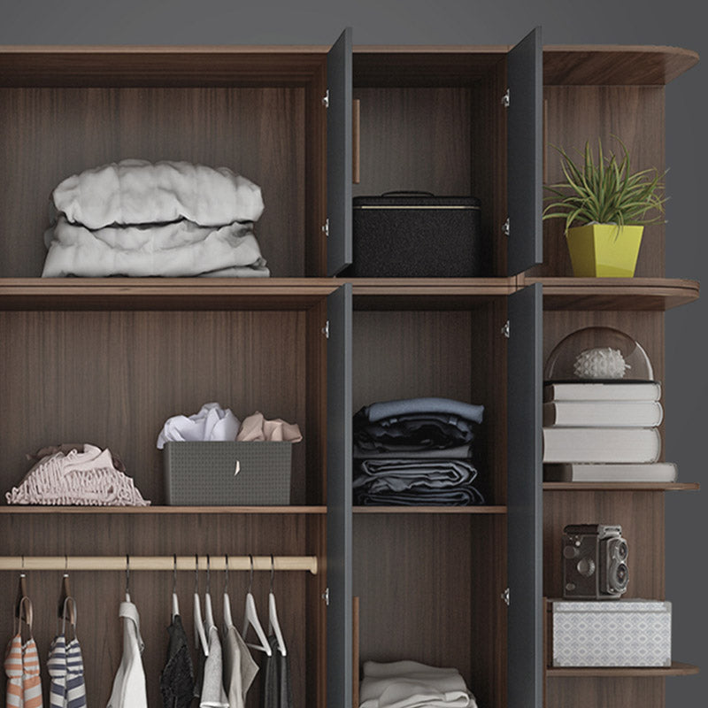 Contemporary Wardrobe Armoire Engineered Wood Wardrobe Closet