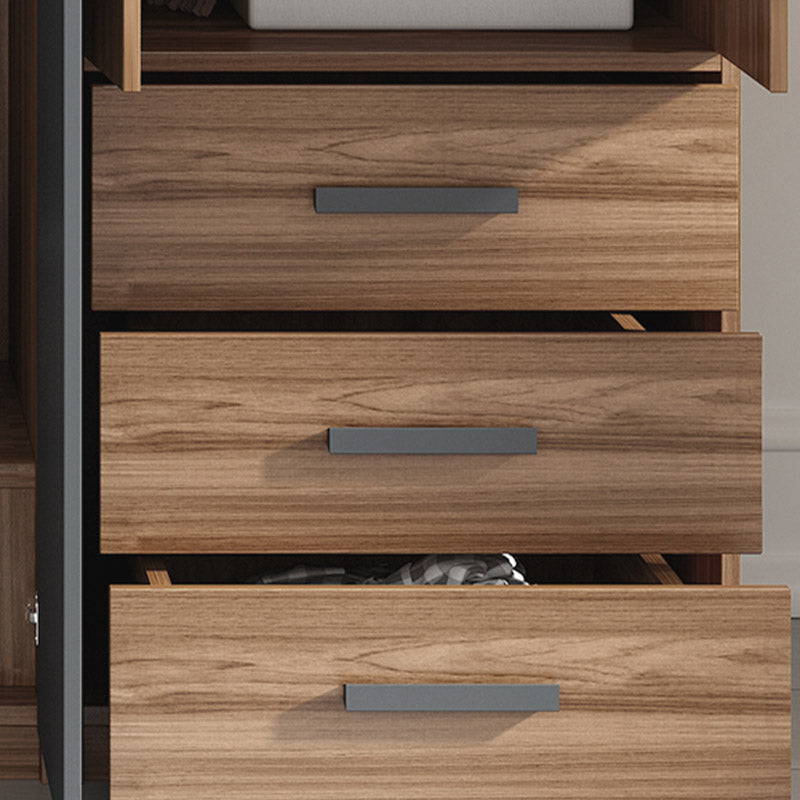Contemporary Wardrobe Armoire Engineered Wood Wardrobe Closet