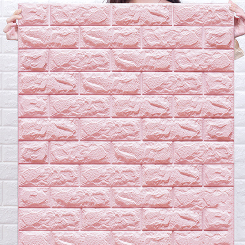 Contemporary Wall Paneling 3D Embossed Mosaic Peel and Press Waterproof Wall Access Panel