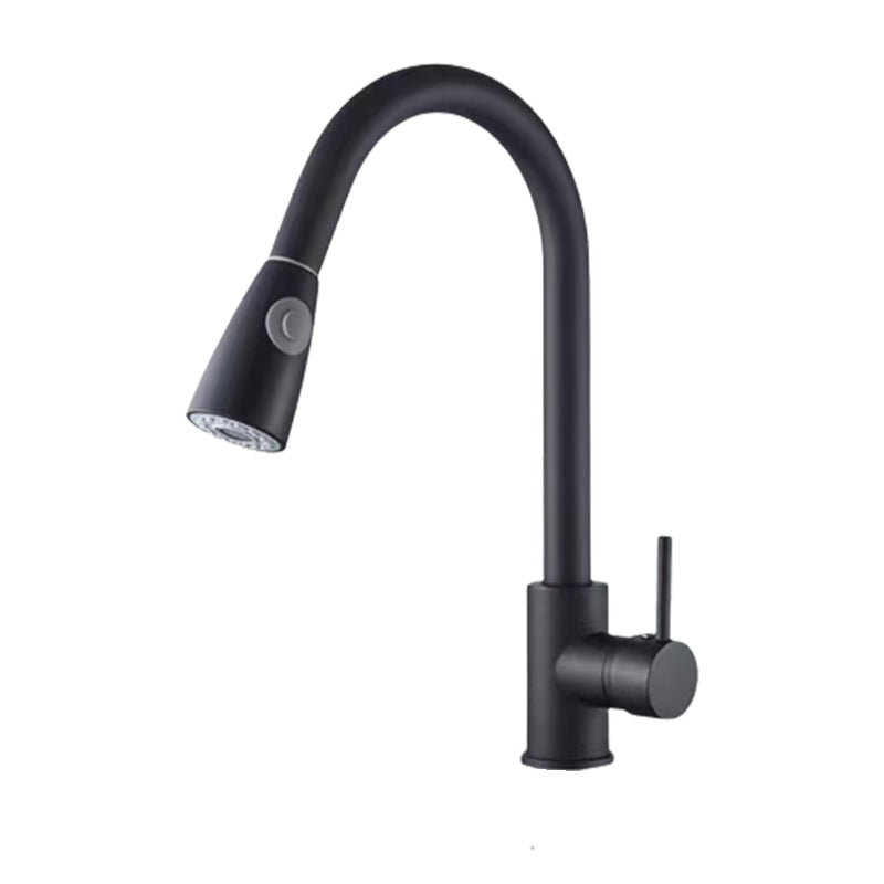 Modern 1-Handle Faucet Stainless Steel Pull down Standard Kitchen Faucet