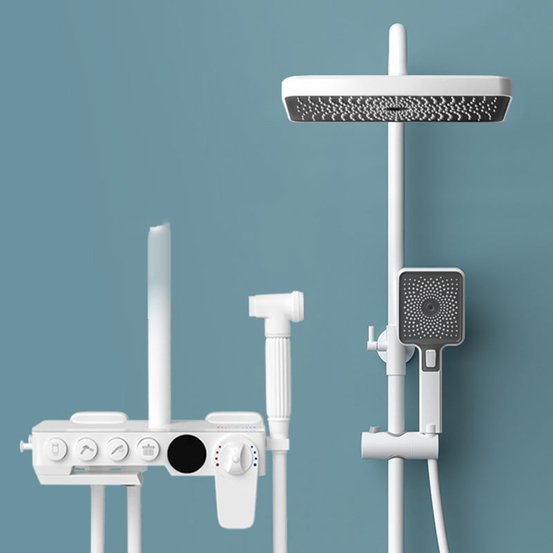 Contemporary Shower System Slide Bar Adjustable Shower Head Wall Mounted Shower Set