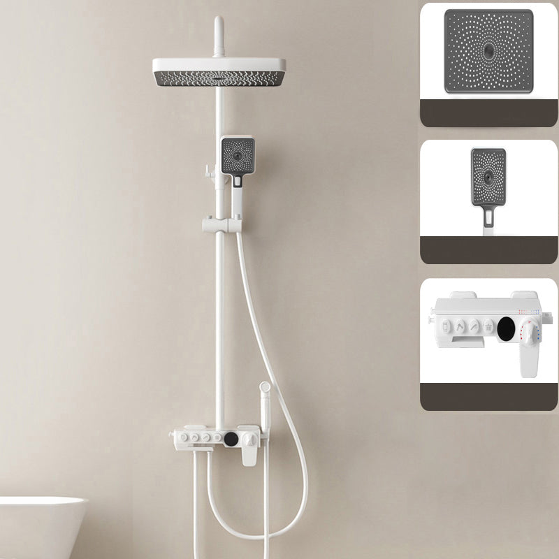 Contemporary Shower System Slide Bar Adjustable Shower Head Wall Mounted Shower Set