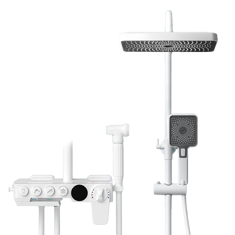 Contemporary Shower System Slide Bar Adjustable Shower Head Wall Mounted Shower Set