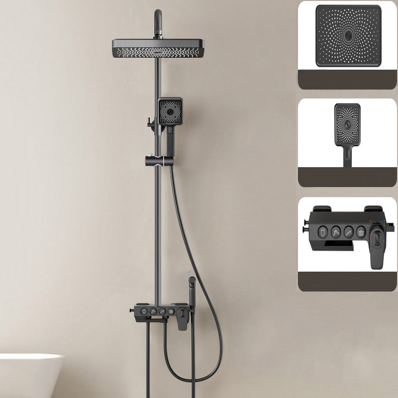 Contemporary Shower System Slide Bar Adjustable Shower Head Wall Mounted Shower Set