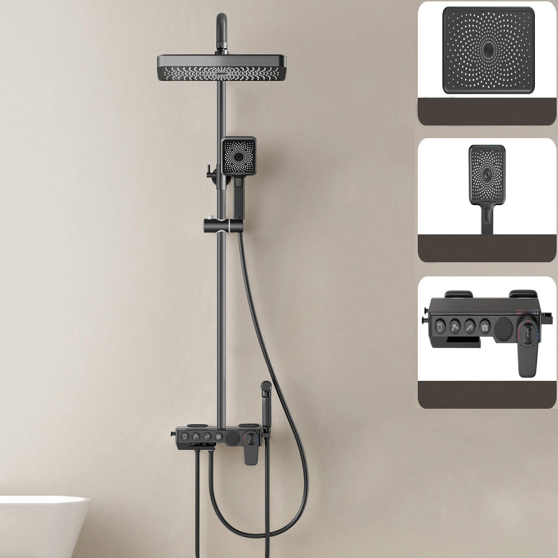 Contemporary Shower System Slide Bar Adjustable Shower Head Wall Mounted Shower Set