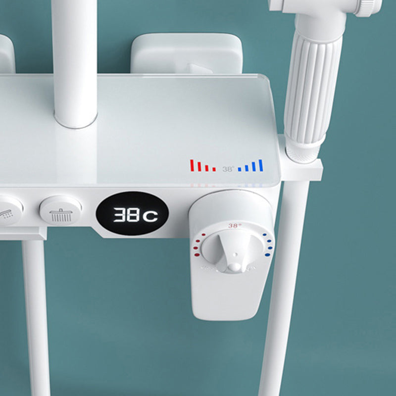 Contemporary Shower System Slide Bar Adjustable Shower Head Wall Mounted Shower Set