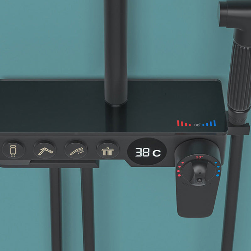 Contemporary Shower System Slide Bar Adjustable Shower Head Wall Mounted Shower Set