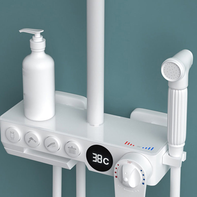 Contemporary Shower System Slide Bar Adjustable Shower Head Wall Mounted Shower Set