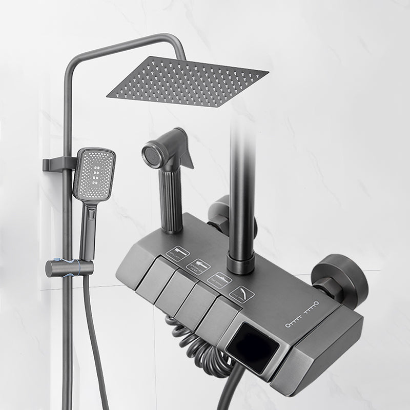 Contemporary Shower System Slide Bar Handheld Shower Head Wall Mounted Shower Set