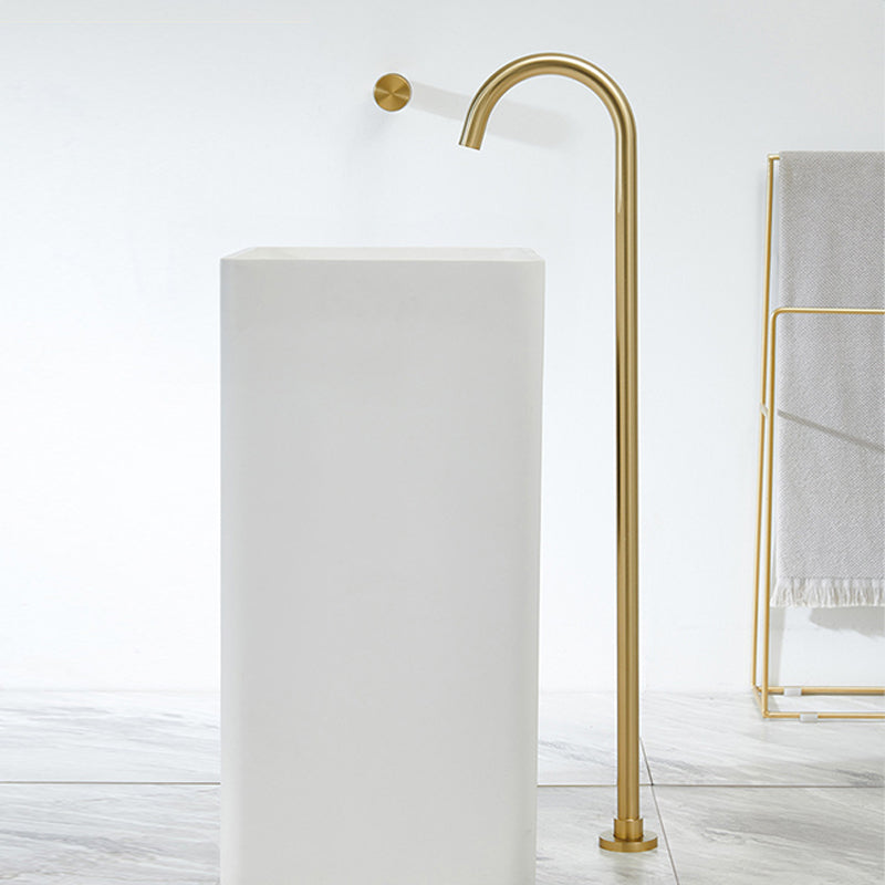 Modern Freestanding Tub Filler Brass 1-Handle Floor Mounted Freestanding Bathtub Faucet