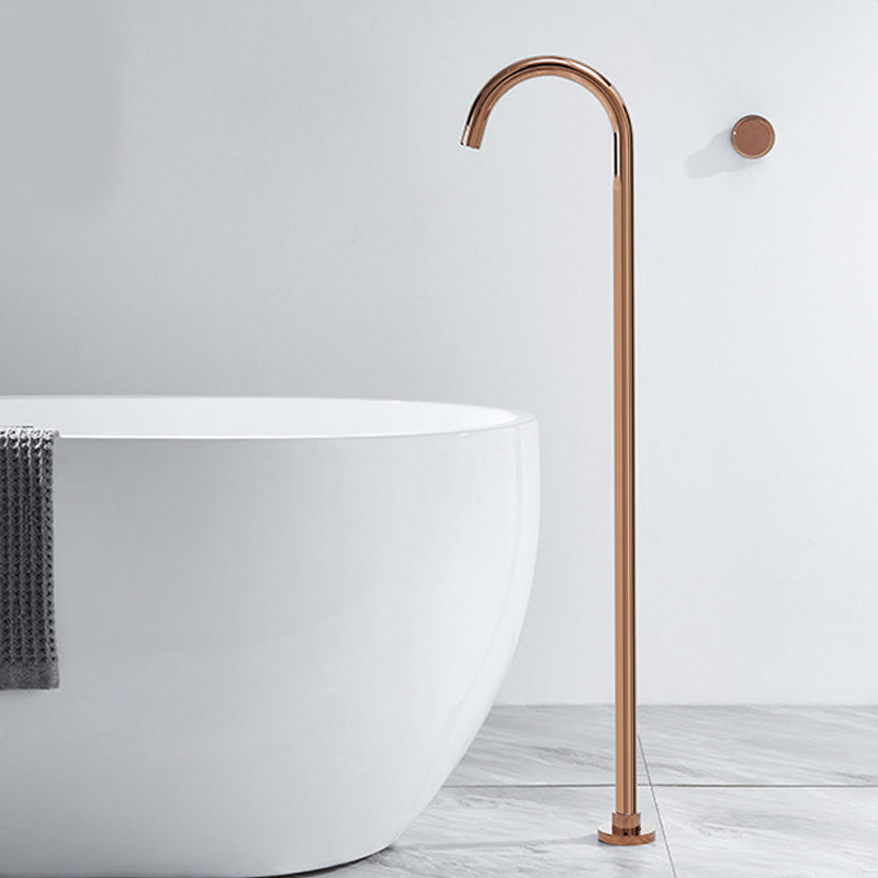 Modern Freestanding Tub Filler Brass 1-Handle Floor Mounted Freestanding Bathtub Faucet