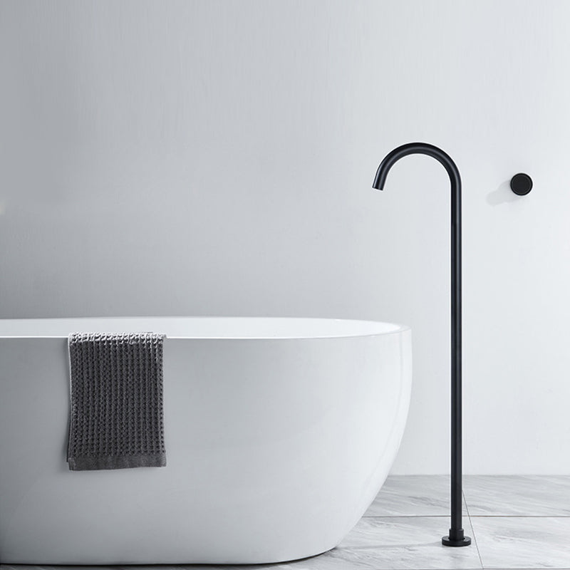 Modern Freestanding Tub Filler Brass 1-Handle Floor Mounted Freestanding Bathtub Faucet