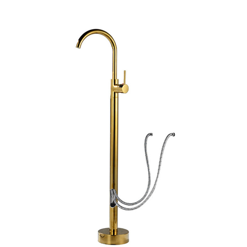 Modern 1-Handle Freestanding Faucet Floor Mounted Freestanding Bathtub Faucet