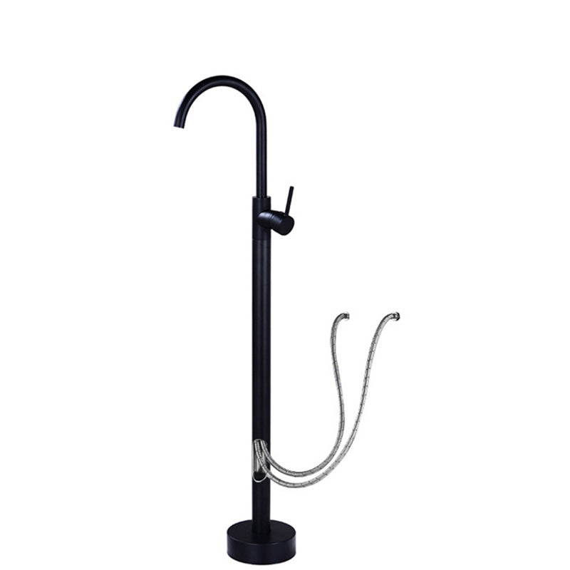 Modern 1-Handle Freestanding Faucet Floor Mounted Freestanding Bathtub Faucet