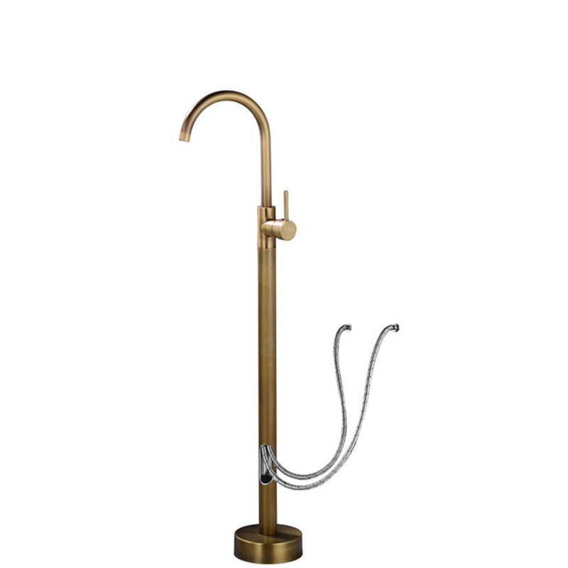Modern 1-Handle Freestanding Faucet Floor Mounted Freestanding Bathtub Faucet