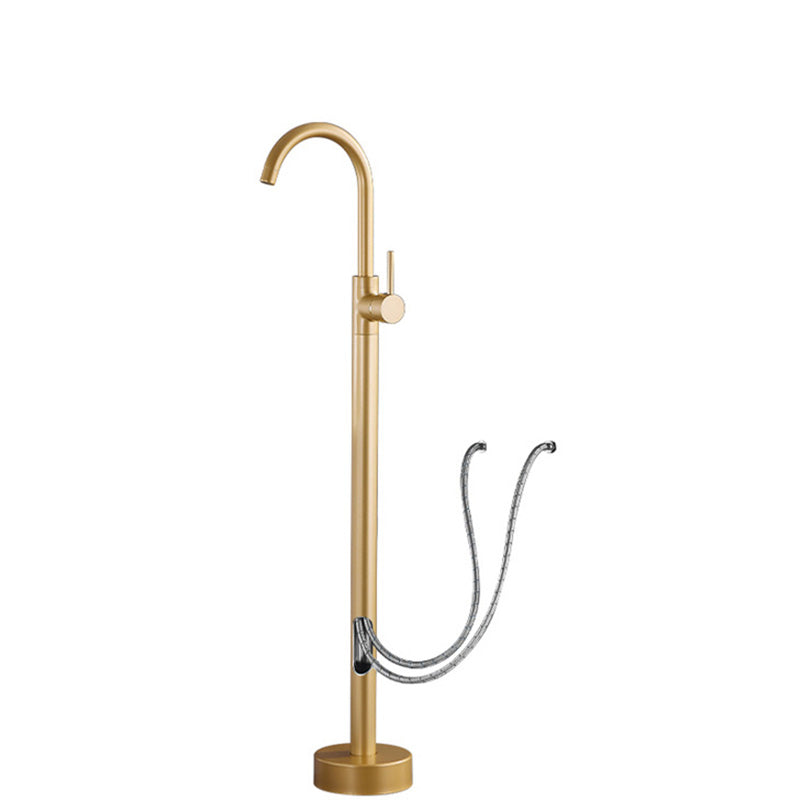 Modern 1-Handle Freestanding Faucet Floor Mounted Freestanding Bathtub Faucet