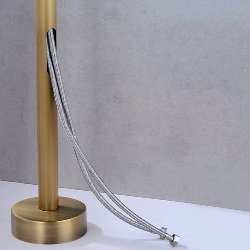 Modern 1-Handle Freestanding Faucet Floor Mounted Freestanding Bathtub Faucet