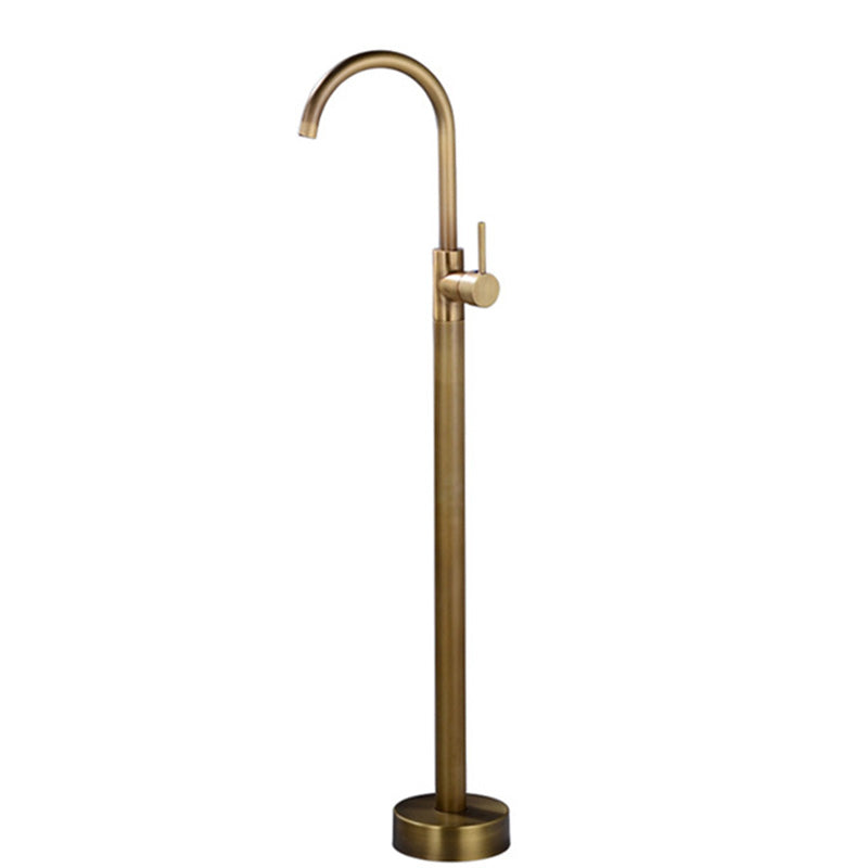 Modern 1-Handle Freestanding Faucet Floor Mounted Freestanding Bathtub Faucet