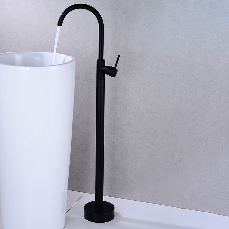 Modern 1-Handle Freestanding Faucet Floor Mounted Freestanding Bathtub Faucet