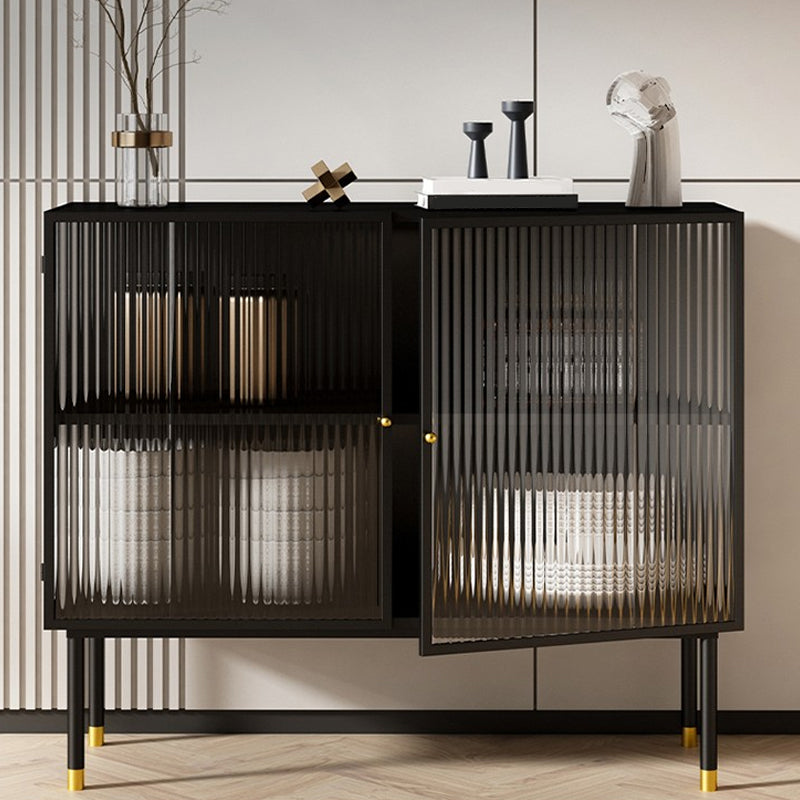 Modern Multi-shelf Storage Cabinet Glass Door Display Buffet Cabinet for Living Room
