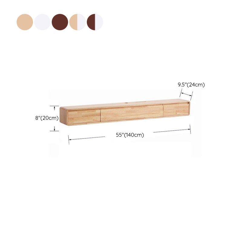 Contemporary Wood TV Console Floating TV Media Stand for Living Room