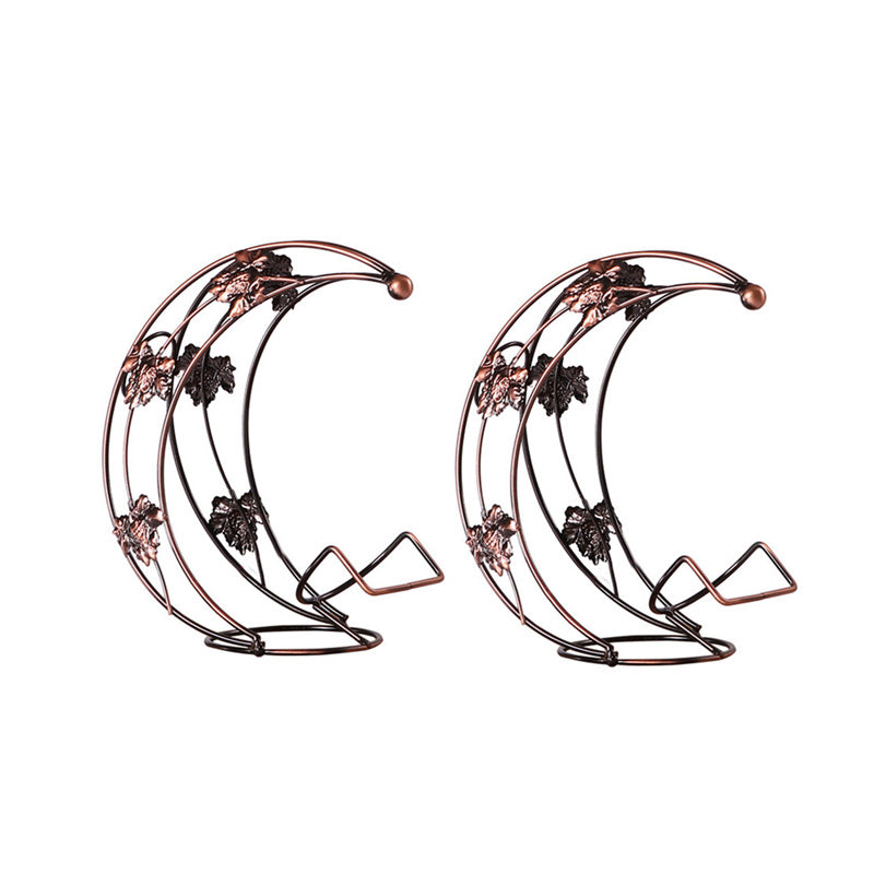 Glam Metal Wine Bottle Rack Countertop Bottle Holder for Living Room