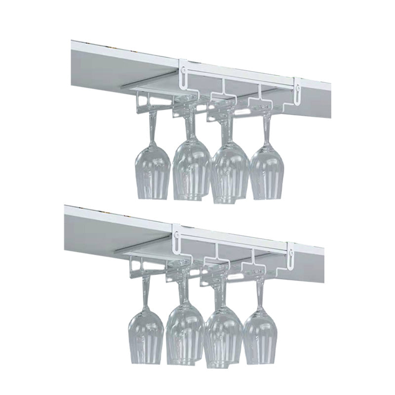 Contemporary Hanging Wine Glass Rack Stemware Holder for Kitchen