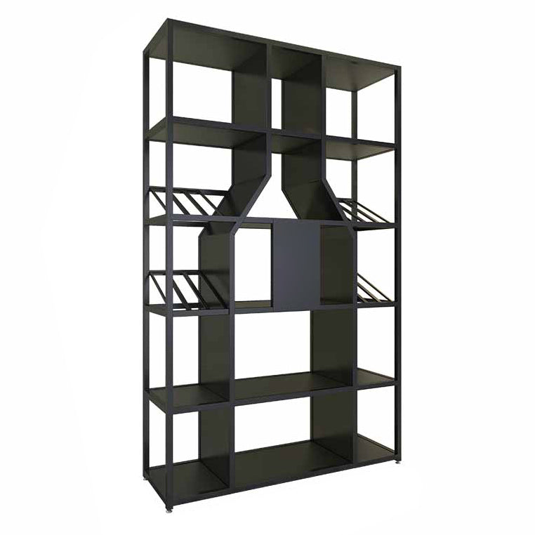 Metal Floor Wine Bottle Holder Industrial Wine Rack Bottle with Shelf