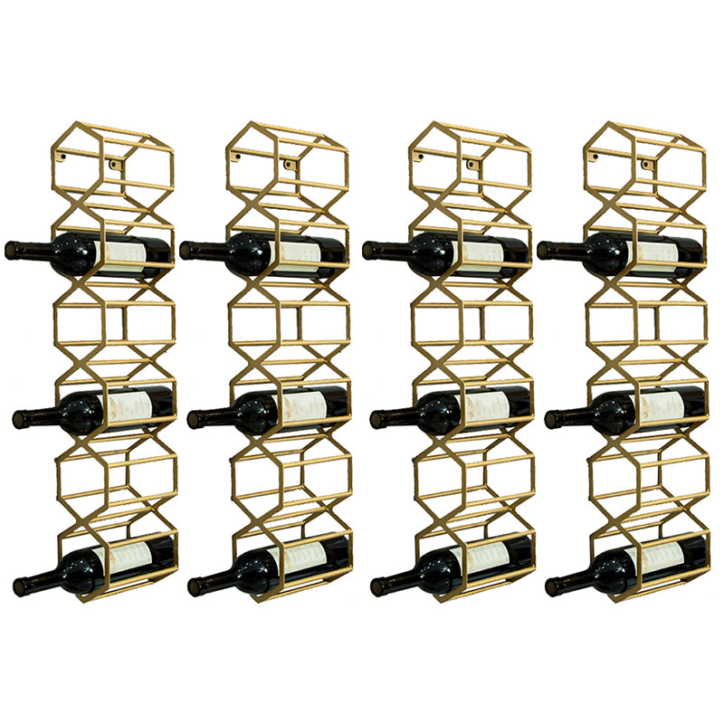Metal Wall Mounted Wine Bottle Rack Industrial Bottle Holder