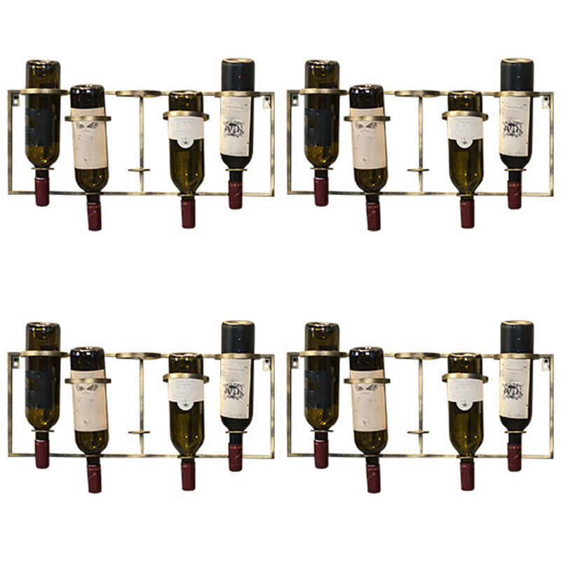 Metal Wall Mounted Wine Bottle Rack Industrial Bottle Holder