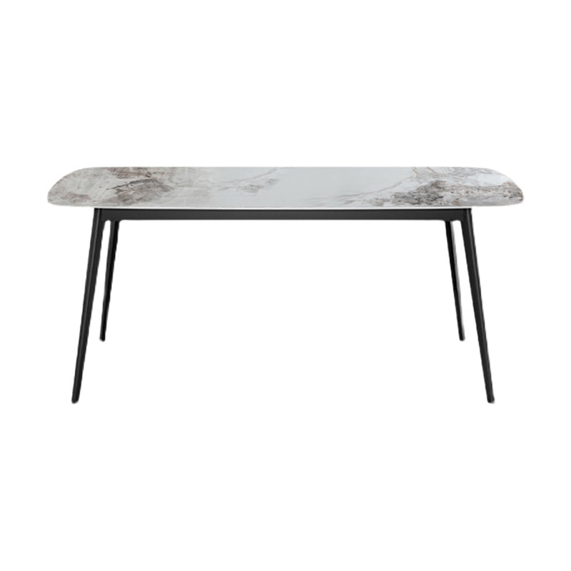 Contemporary Dining Set 1/7 Pcs Sintered Stone Dining Table with Wingback Chairs